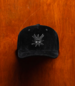ALL-SEEING CORDUROY CAP IN BLACK
