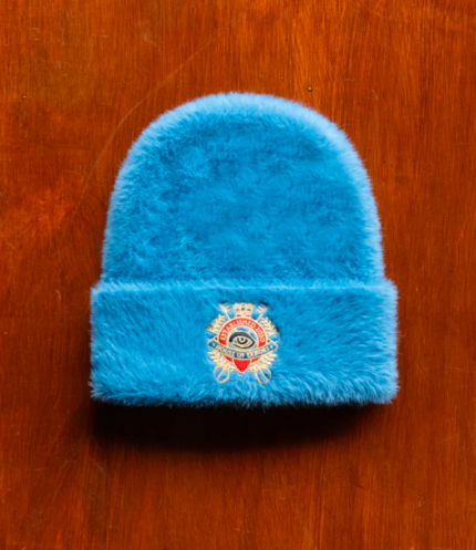 SHAGGY CROWN BEANIE IN BLUE