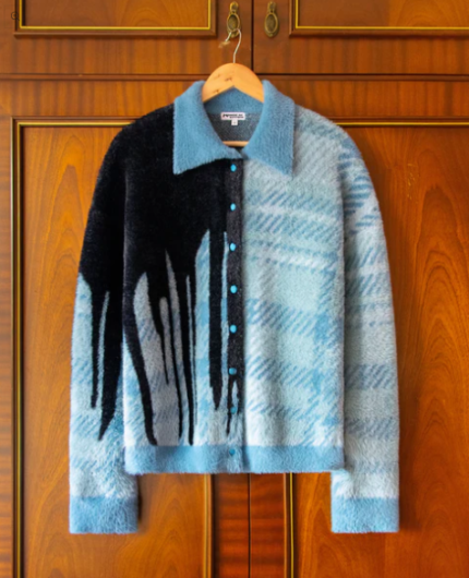 SHAGGY KNITTED CARDIGAN